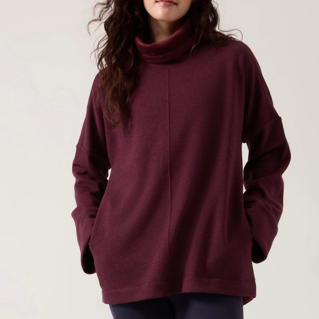 Athleta Cozy Karma Funnel Neck Sweatshirt